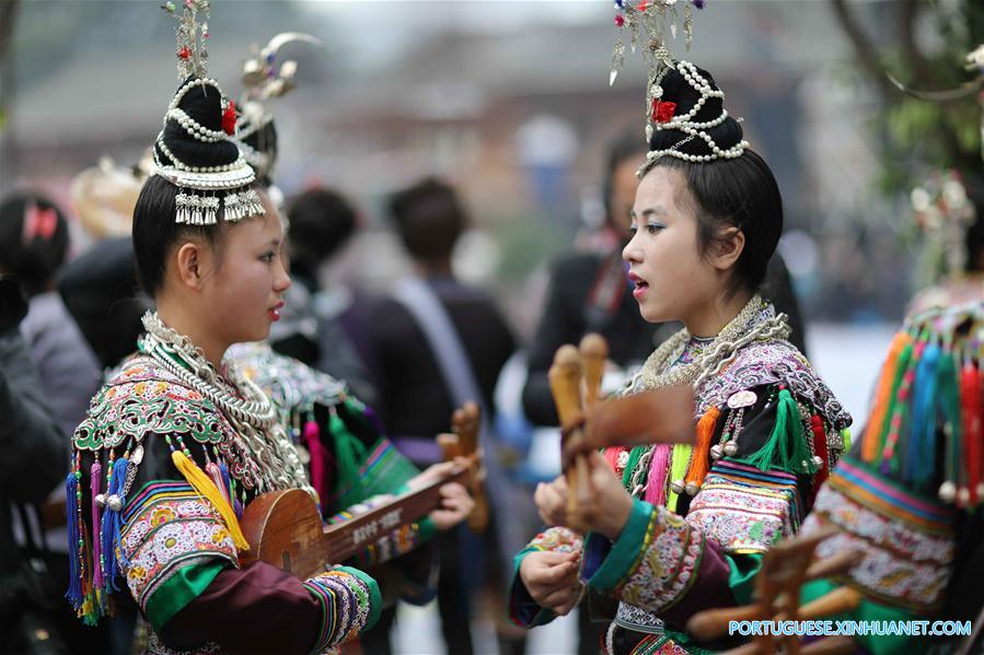 Festival de Sama é celebrado em Guizhou no sudoeste da China
