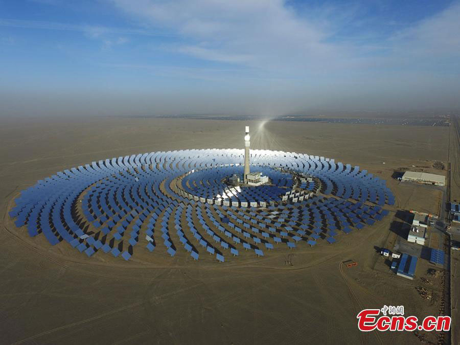 Central de energia solar em Dunhuang gera energia 24 horas por dia