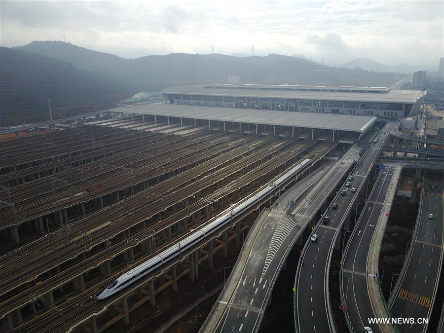 Seção de Guiyang a Kunming da ferrovia Shanghai-Kunming estará em pleno funcionamento