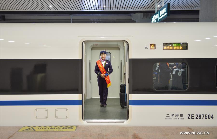Seção de Guiyang a Kunming da ferrovia Shanghai-Kunming estará em pleno funcionamento