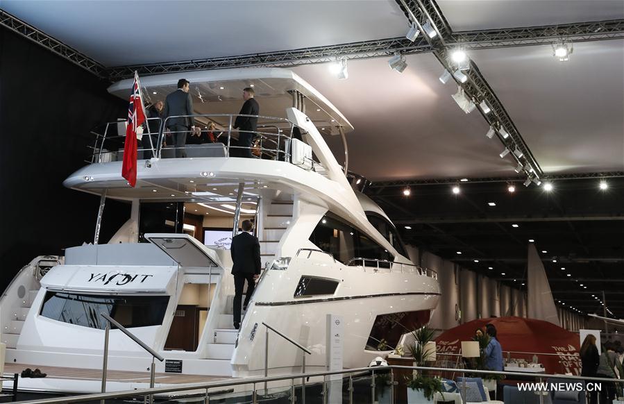 Exposição de Barcos de Londres é realizada no Centro de Convenções de Londres, Reino Unido