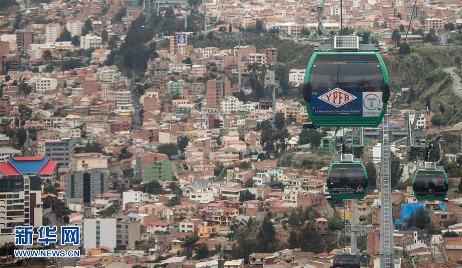 Teleférico da Bolívia em destaque