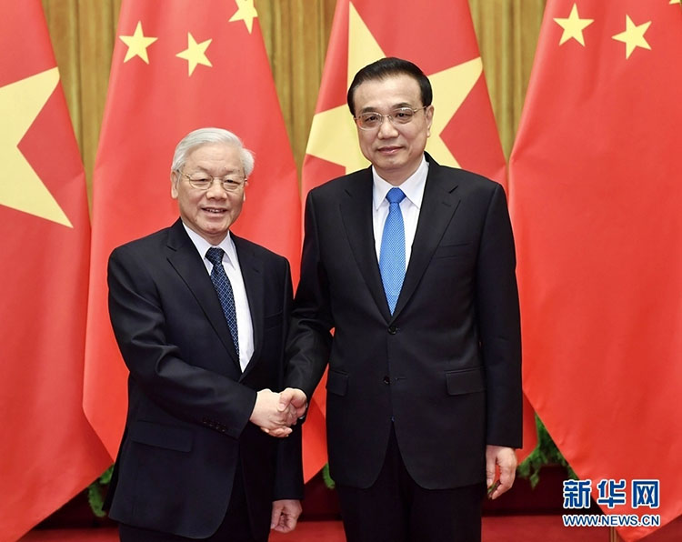 Altos líderes chineses discutem com chefe do partido vietnamita sobre laços mais fortes