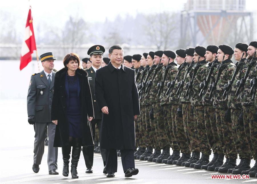 Presidente chinês inicia visita de Estado à Suíça