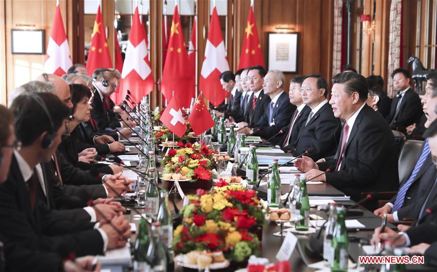 China e Suíça prometem promover relações e se opor ao protecionismo