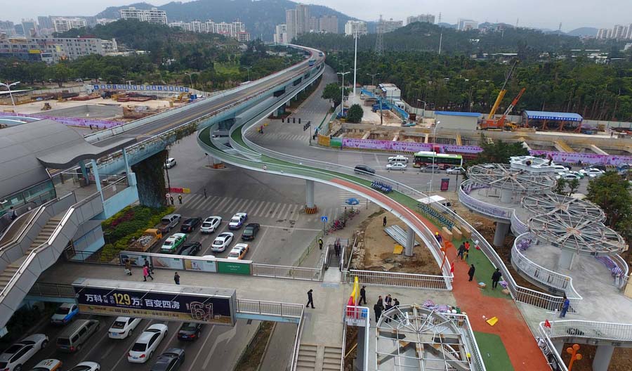 Sudeste da China abre primeira ciclovia elevada da China