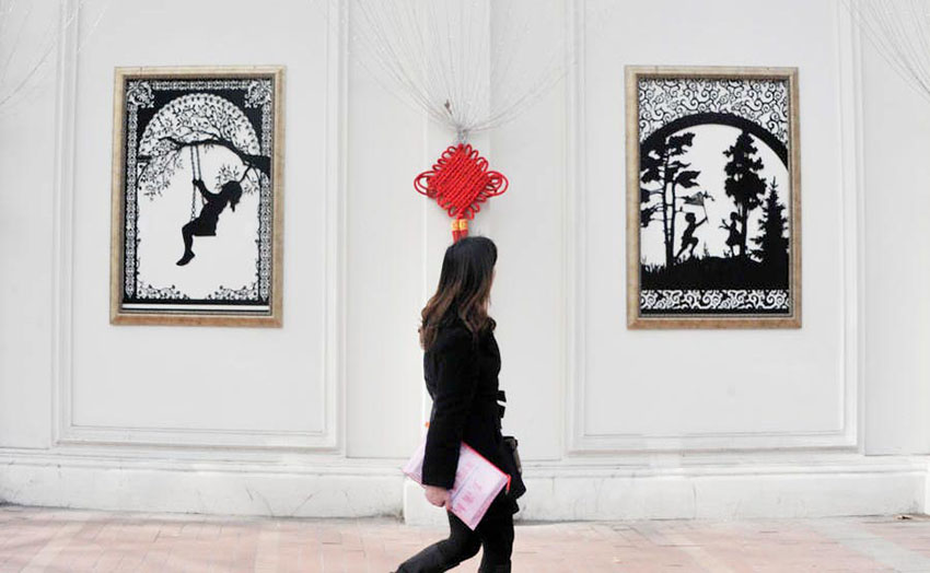 Fusão de estilos chinês e europeu em museu ao ar livre em Shanghai