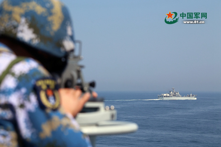 Marinha Chinesa realiza exercício militar no Mar do Sul da China