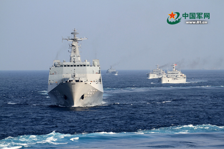 Marinha Chinesa realiza exercício militar no Mar do Sul da China