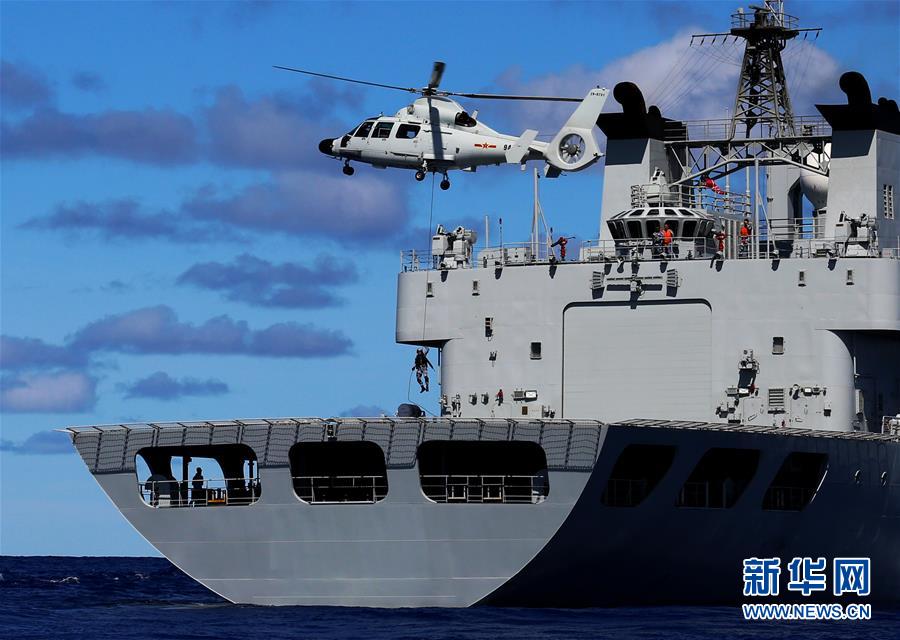 Frota do Mar do Sul da China realiza exercícios em alto-mar