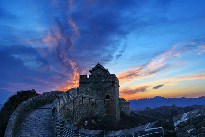Paisagem da Grande Muralha em Jinshanling
