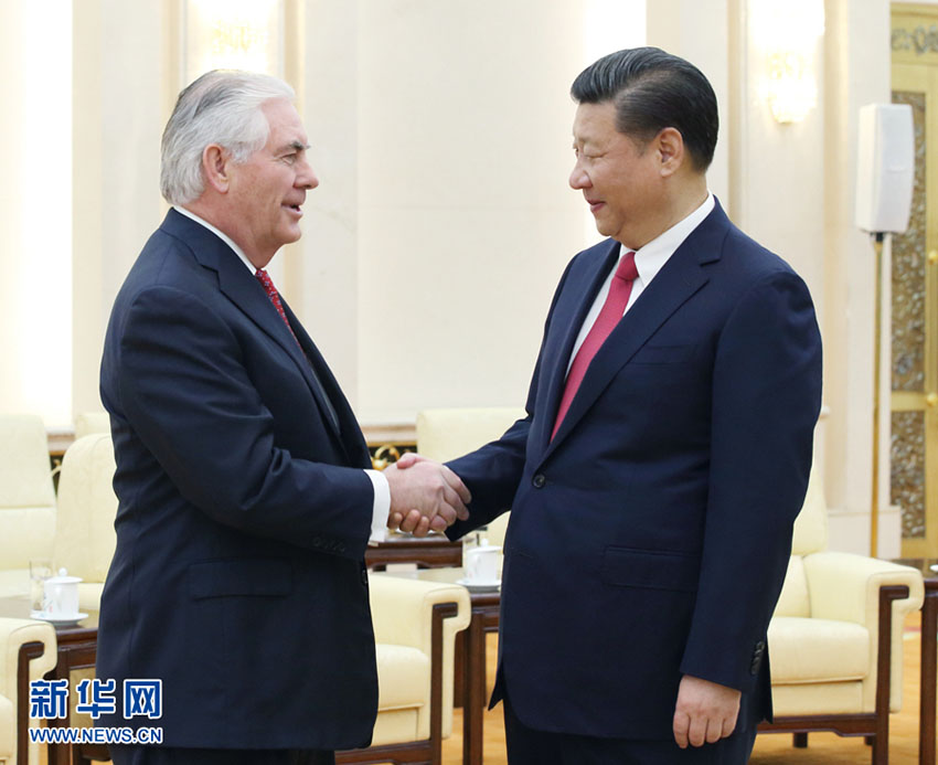 A cooperação é a escolha correta, diz Xi a Tillerson