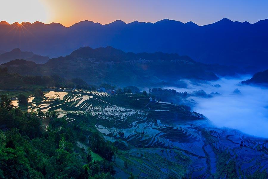 Fotografias capturam beleza natural dos socalcos de Youyang