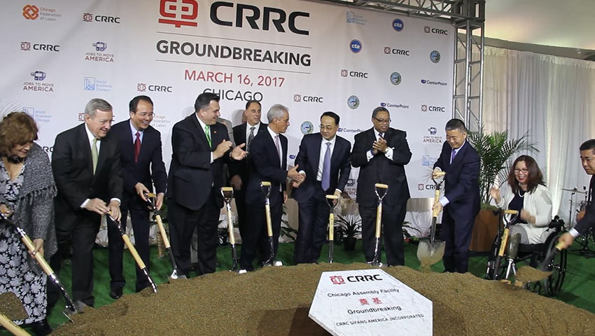 CRRC reforça presença da indústria chinesa de construção de transportes ferroviários nos EUA