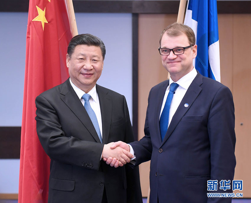 Presidente chinês reúne-se com premiê finlandês sobre cooperação bilateral