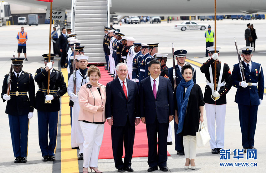 Presidente chinês chega à Flórida para primeira reunião com Trump