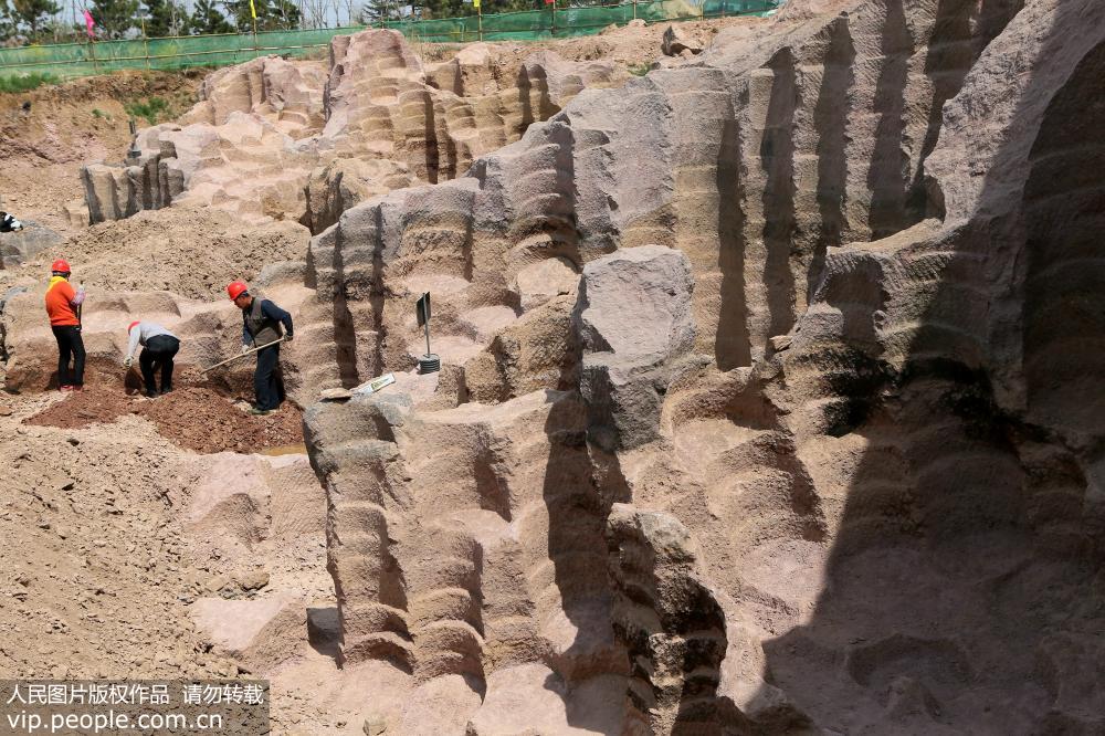 Fossos de moinhos de pedra com 600 anos encontrados em Shandong