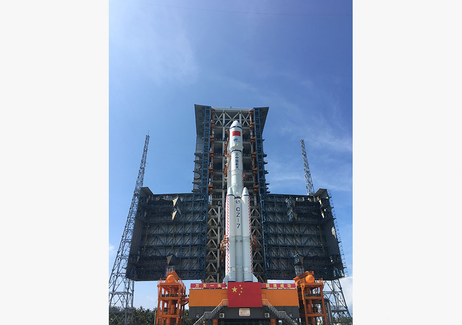 Nave espacial de carga Tianzhou 1 transferida para Centro de Lançamento Espacial de Wenchang