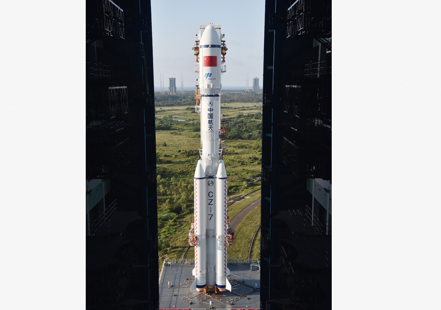 Nave espacial de carga Tianzhou 1 transferida para Centro de Lançamento Espacial de Wenchang