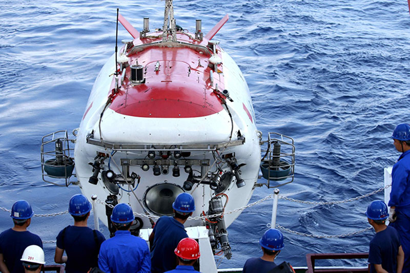 Submersível chinês explora correntes de turbidez no Mar do Sul da China