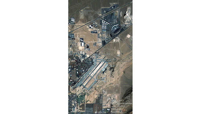 Satélite chinês revela fotos da Base da Força Aérea Nellis dos EUA