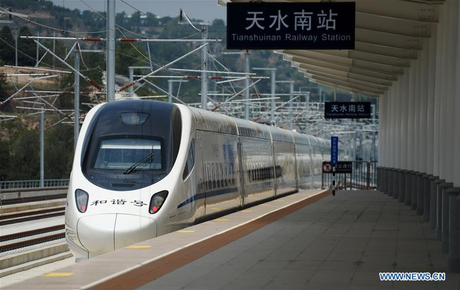Linha ferroviária de alta velocidade Baoji-Lanzhou realiza viagens testes