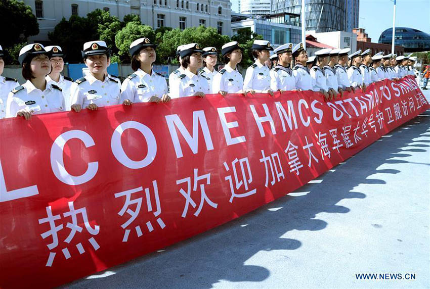 Fragata da marinha canadense HMCS Ottawa chega a Shanghai para visita de sete dias