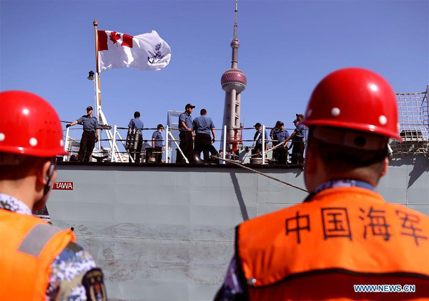 Fragata da marinha canadense HMCS Ottawa chega a Shanghai para visita de sete dias