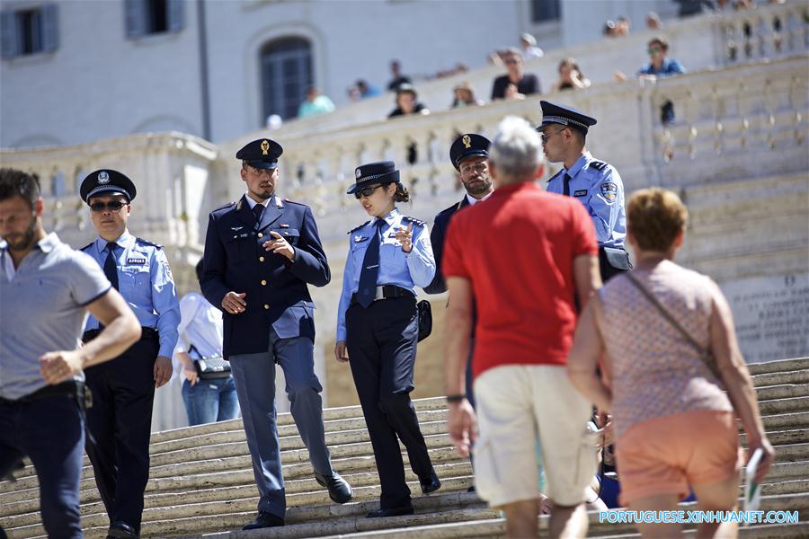Patrulhas policiais conjuntas entre China e Itália são lançadas em Roma