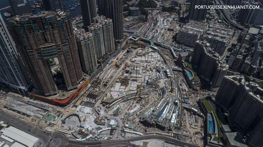 Vista aérea de Hong Kong