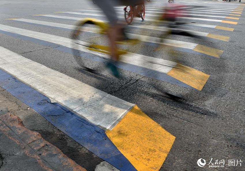 Faixa de pedestres tridimensional entra em funcionamento em Beijing