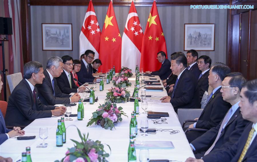 Presidente chinês pede entendimento mútuo com Cingapura sobre interesses essenciais e principais preocupações