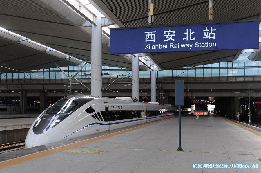 Nova ferrovia de alta velocidade ligando Baoji e Lanzhou inicia operação