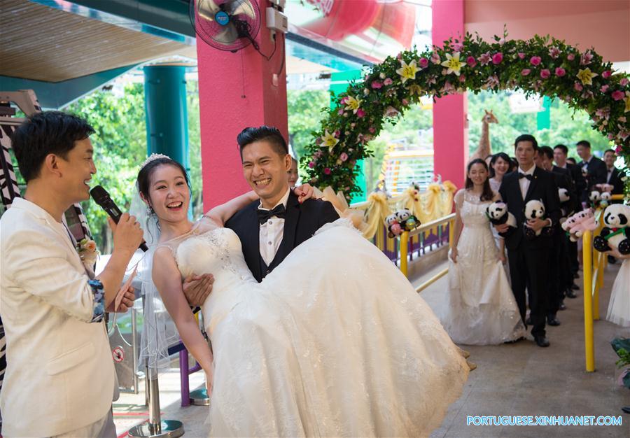 227 casais participam de cerimônia de casamento conjunta em Guangzhou