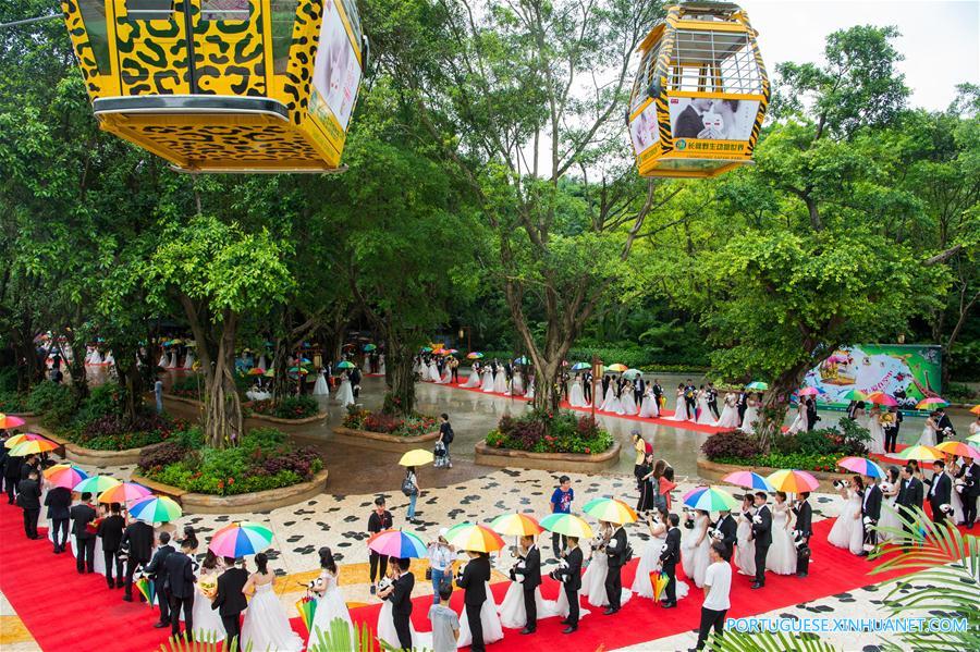 227 casais participam de cerimônia de casamento conjunta em Guangzhou