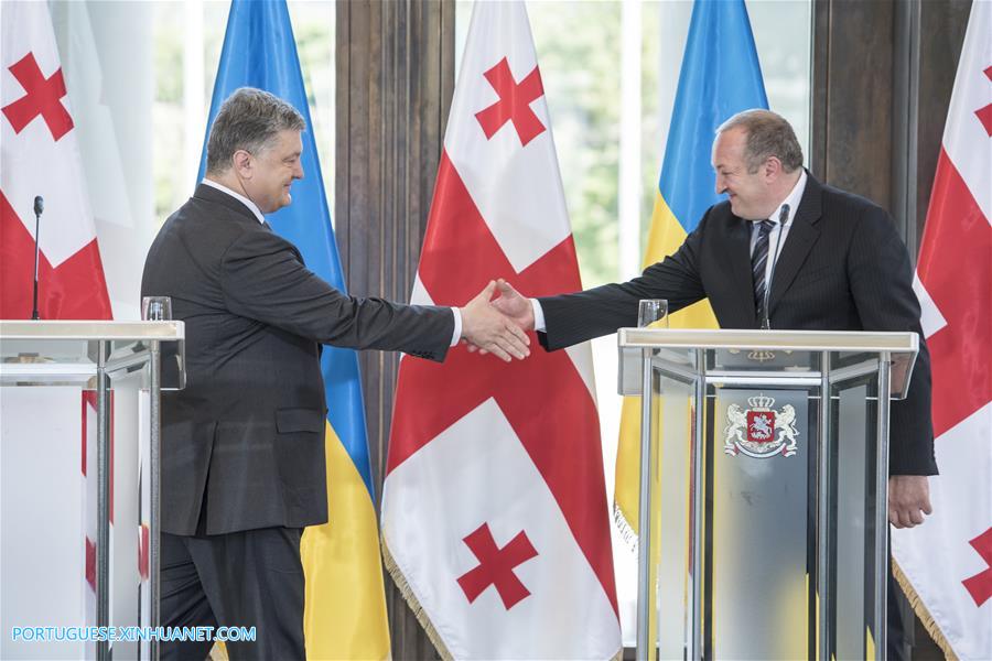 Ucrânia e Geórgia prometem trabalhar juntos em defesa