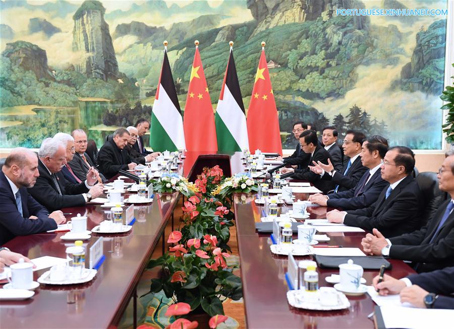 China fortalecerá cooperação com Palestina em comércio e infraestrutura
