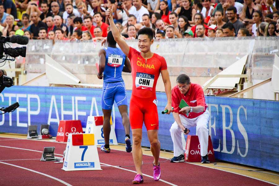China garante vitória nos 4x100 metros de revezamento do sexo masculino no Mônaco