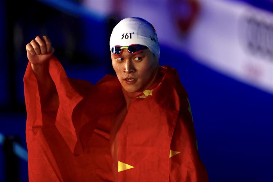 Sun Yang conquista título de 400 metros livres no Campeonato Mundial de Desportos Aquáticos
