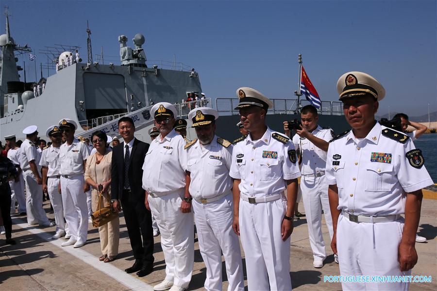 Frota naval chinesa chega a Grécia para visita amigável