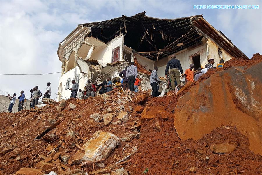 Presidente de Serra Leoa declara luto nacional de 7 dias pelas vítimas de deslizamento de terra