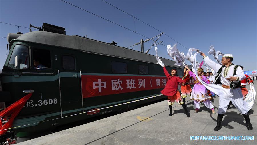 Trem de carga liga Qinghai à Rússia