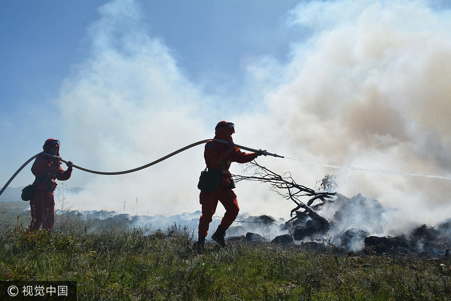Mongólia Interior realiza exercício de prevenção contra incêndios florestais