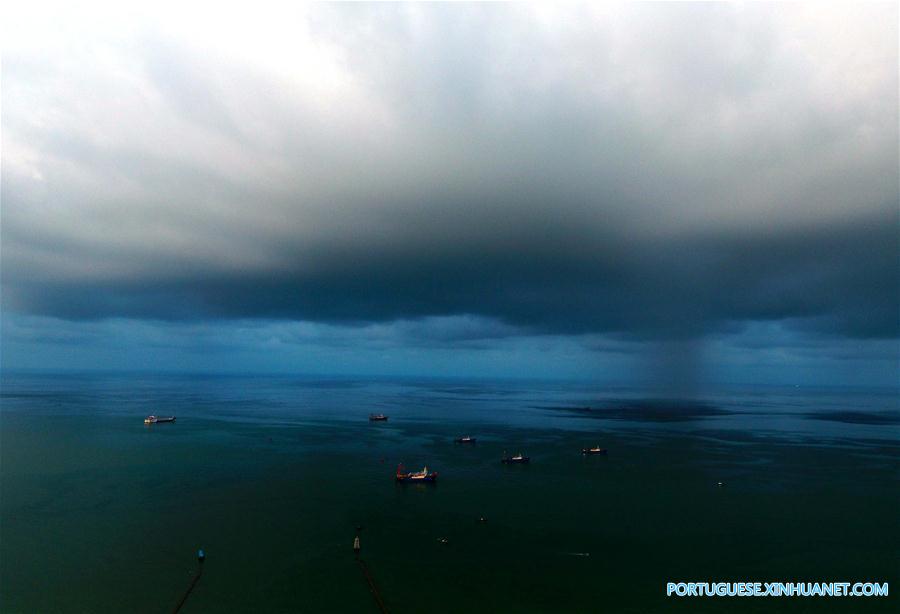 Condições meteorológicas mudam rapidamente com a chegada do tufão Pakhar
