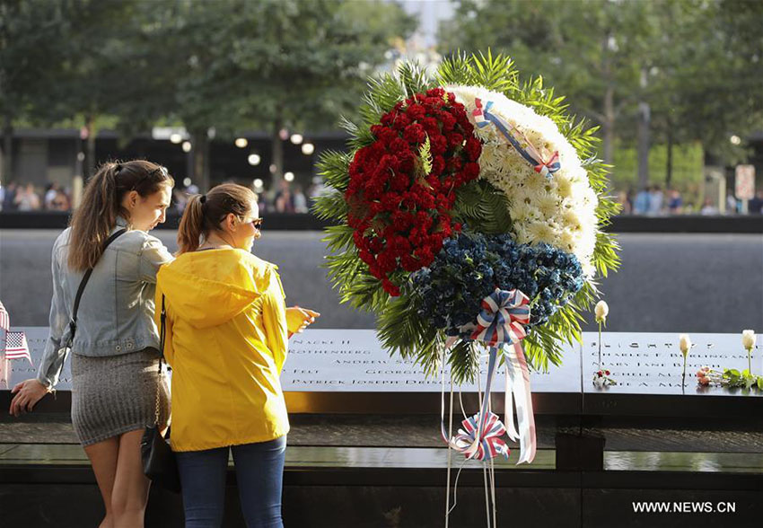 Homenagens prestadas às vítimas do ataque 11 de setembro em Nova Iorque
