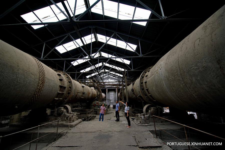 Museu industrial de cimento Qixin em Tangshan, no norte da China