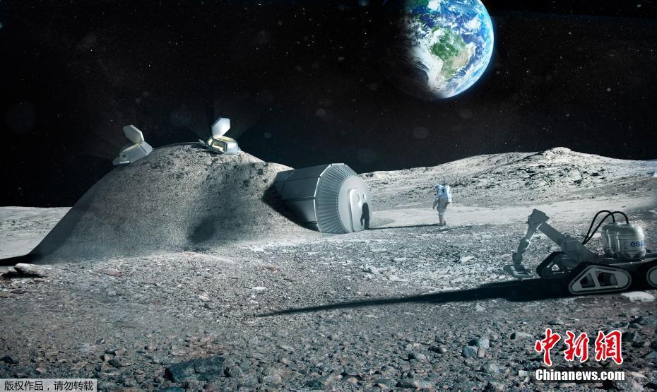AEE publica fotos da futura base lunar construída através de impressão 3D