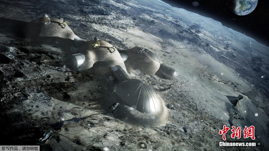 AEE publica fotos da futura base lunar construída através de impressão 3D