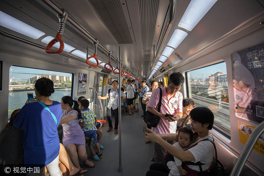 Metrô com vista para o mar completa fase de teste em Xiamen