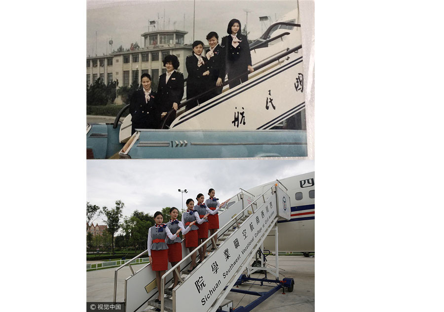 O antes e o depois: duas gerações de comissárias de bordo